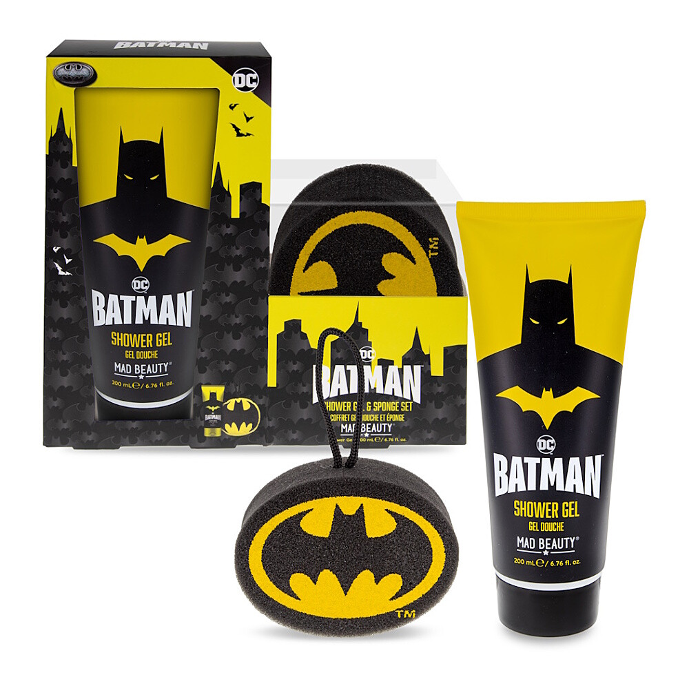MAD BEAUTY Batman set kúpeľový sprchový gél a špongia 200 ml