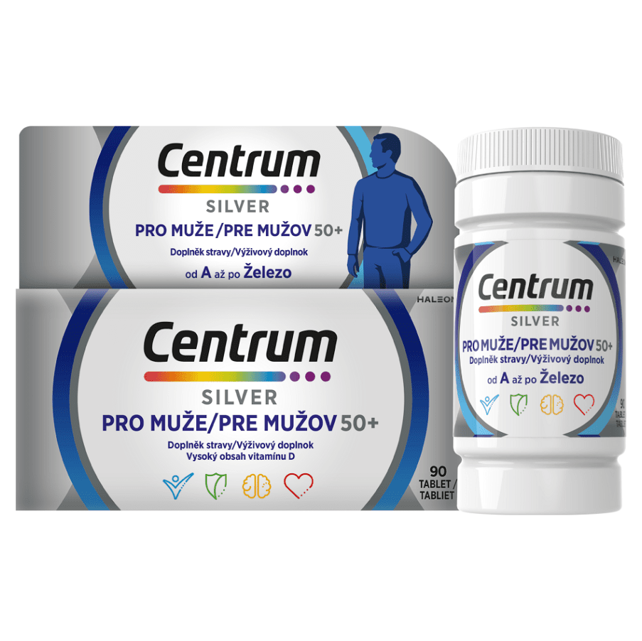 CENTRUM Multivitamín pre mužov 50+ 90 tabliet, poškodený obal