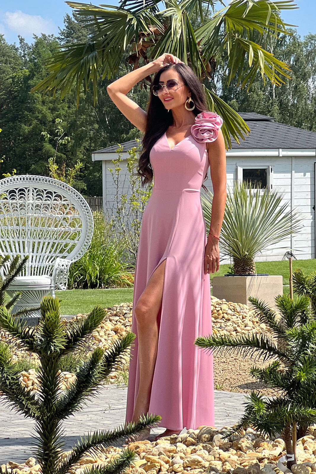 Elizabeth Collection Staroružové spoločenské šaty s ružami Veľkosť: XS