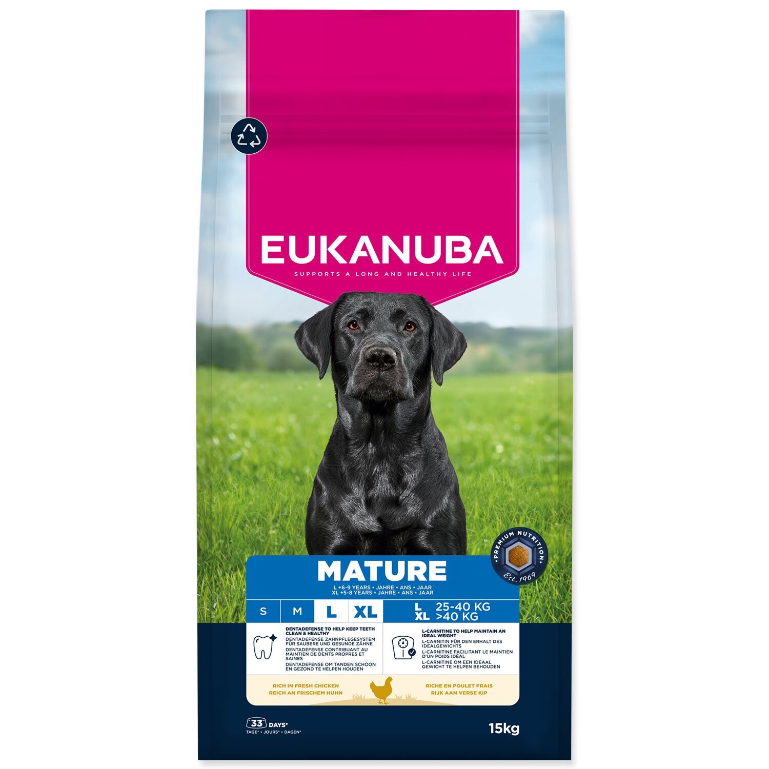 Eukanuba Premium Nutrition Mature Large & Giant Breed kuracie - 15 kg