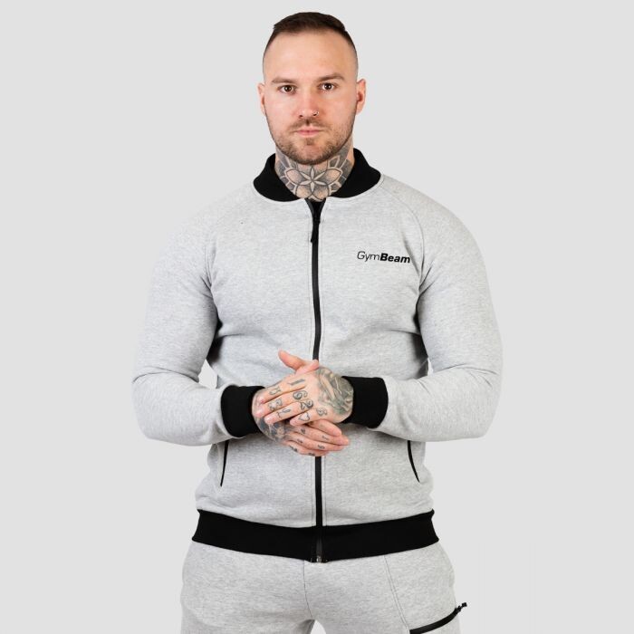 GymBeam Mikina Zipper Classic Grey  M