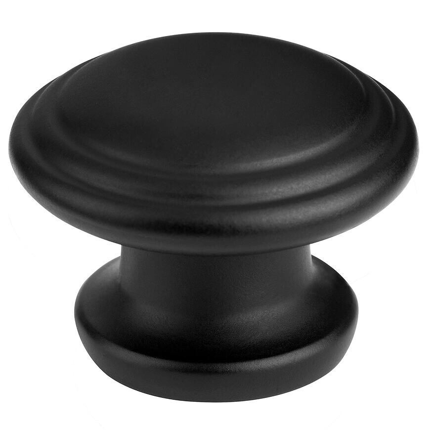 Nábytková kľučka Bems o 34 mm plast čierna matná