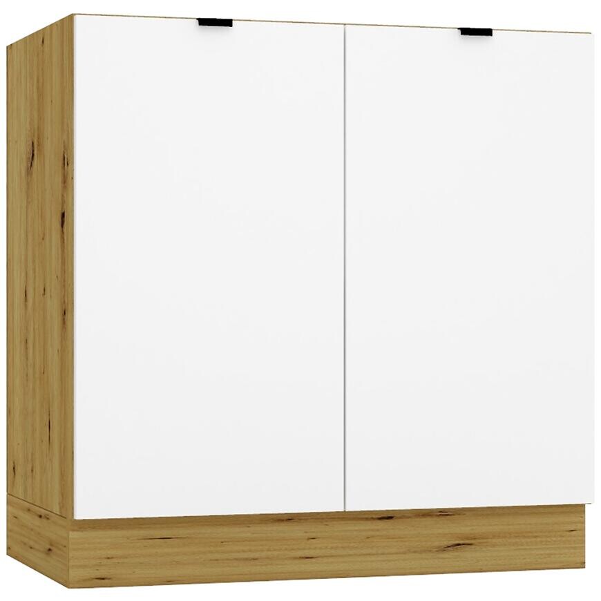 Kuchynská skrinka Cosmo Gianna D80 Biela Aljaška/Dub Artisan