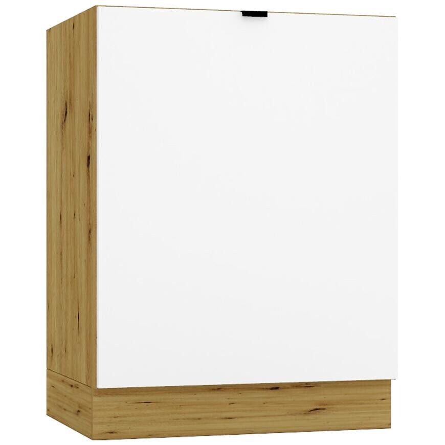 Kuchynská skrinka Cosmo Gianna D60zl P/L Biela Aljaška/Dub Artisan