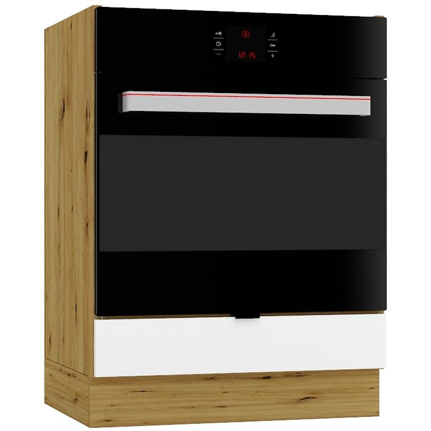 Kuchynská skrinka Cosmo Gianna Dk60 Biela Aljaška/Dub Artisan