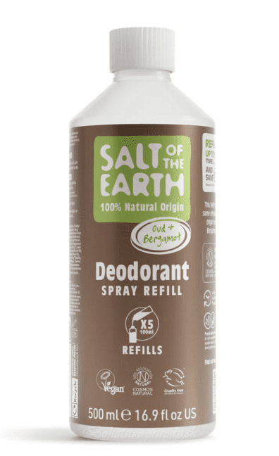 Prírodný kryštálový deodorant - oud a bergamot, náplň pre sprej 500ml