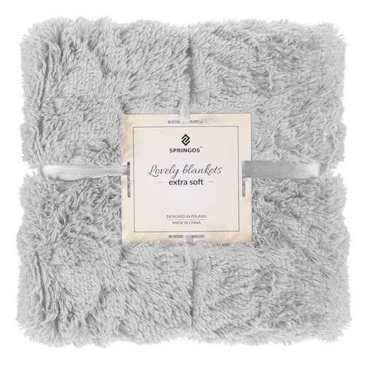 Obojstranná vlnená deka 160x200cm - svetlo sivá