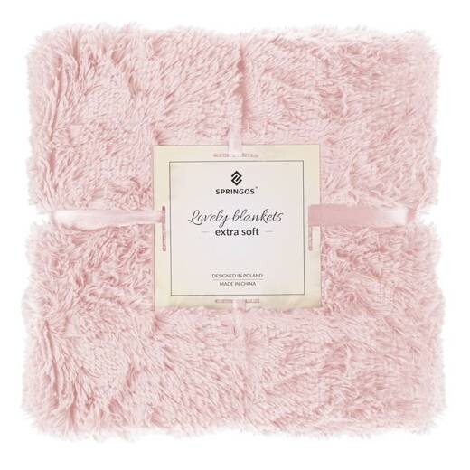 Obojstranná vlnená deka 200x220cm - ružová