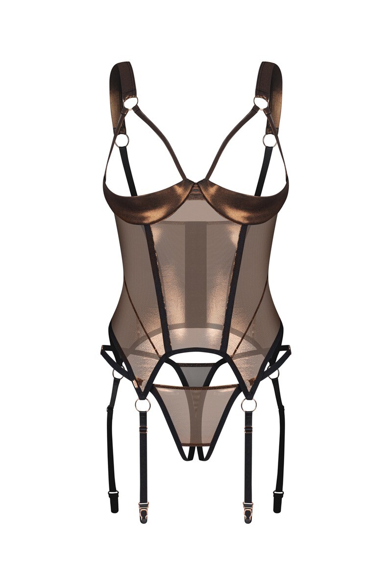 Metalický open-bra korzet Soranna