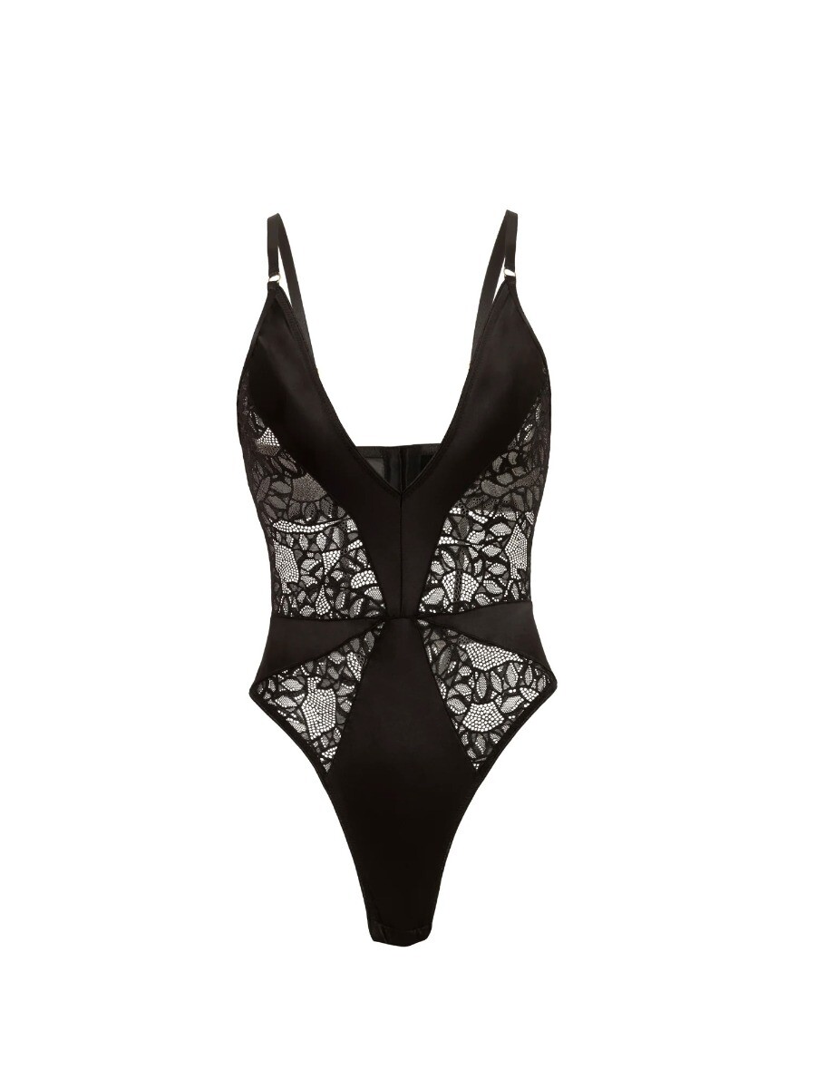 Čierne body s výstrihom Amaya
