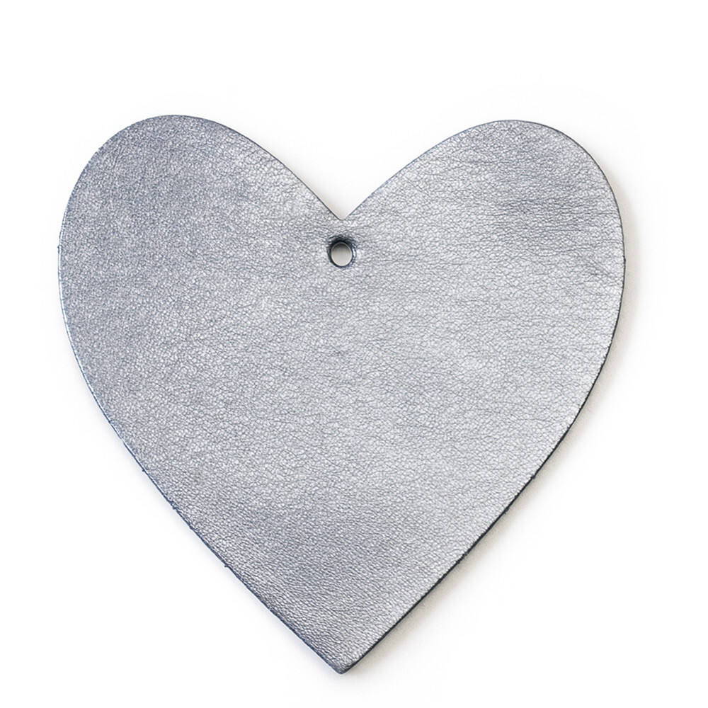 Tmavo strieborná vianočná ozdoba srdca 619-1212-29