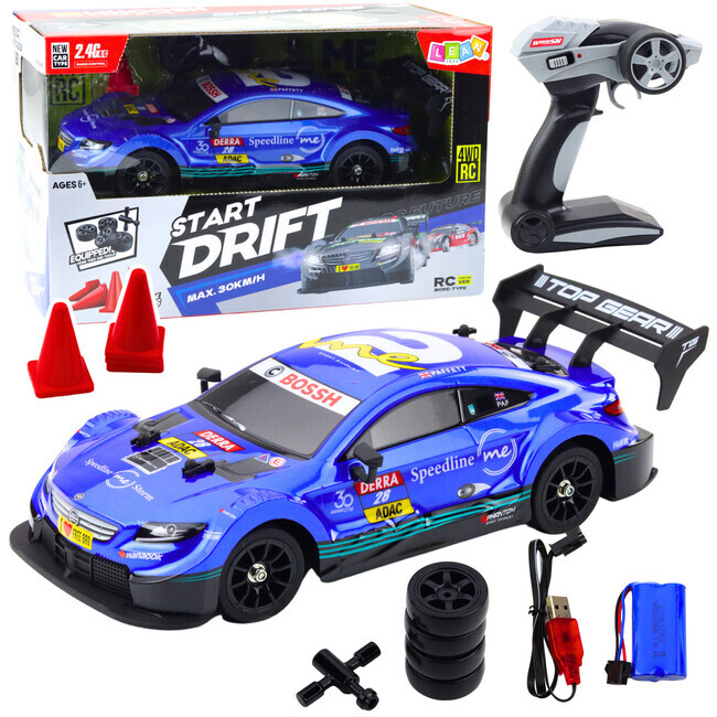 RC Drift Car Pretekárske auto- modré 30km/h 1:16
