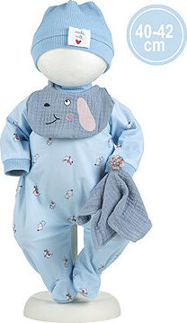 Llorens M741-20 oblečenie pre bábiku bábätko New Born s veľkosťou 40 – 42 cm s doplnkami