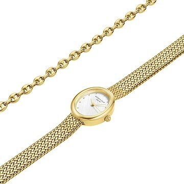 Rosefield Mini Oval hodinky a Coffee Bean náramok MOGCB-X289