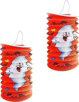 Rappa Lampion ovál s duchem halloween, 15 cm, 2 ks