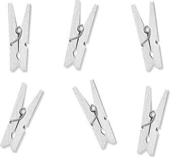 Dřevěné kolíčky - svatba, bílé, 3 cm, 40 ks