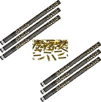 Párty konfety Sada 6 ks, 80 cm, zlaté metalické silvestr