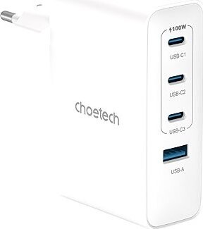 Choetech 3C1A 4ports PD100W Gan Wall charger
