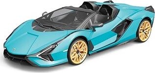 RE.EL Toys RC auto Lamborghini Sian 1 : 12 modrá metalíza, proporcionálne RTR LED 2,4 Ghz