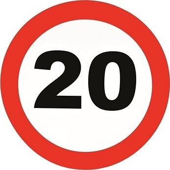 Dekorace dopravní značka 20