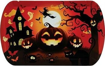 Guirca Plastový tác strašidelná dýně halloween 39 × 24 cm