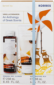 KORRES Vanilla Cinnamon Renewing Body Cleanser + Body Smoothing Milk 450 ml