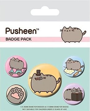 Pusheen: Fancy – odznaky 5 kusov