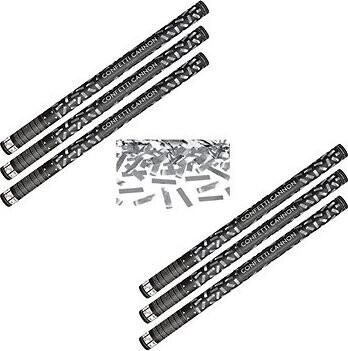 Párty konfety Sada 6 ks, 80 cm, stříbrné metalické silvestr