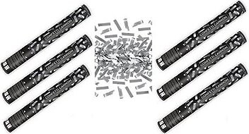 Párty konfety Sada 6 ks, 40 cm, stříbrné metalické silvestr