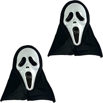 GUIRCA Plastová maska anonymous, vendeta, Halloween, 2 ks