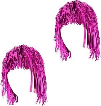 GODAN Paruka foliová růžová, 2 ks