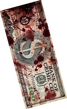 Guirca Papírové krvavé bankovky dolary - halloween 75 ks