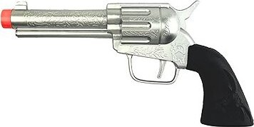 Guirca Kovbojská pistole, stříbrná - kovboj - Western 24 cm