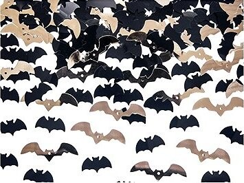 PARTYDECO Dekorační konfety na stůl netopýři, mix, černozlaté, Halloween, 30g