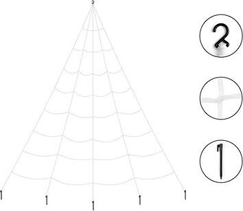PARTYDECO Dekorace pavučina bílá 500 × 400 cm , Halloween