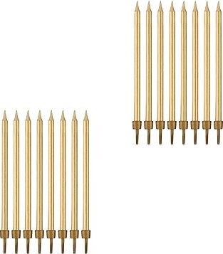 GODAN Narozeninové svíčky s podstavcem délka 10 cm, 16 ks, zlaté
