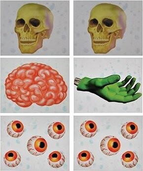 Funnyfashion Nálepky na láhev - mix - Halloween - 6 ks