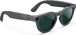 Meta RAY-BAN Meta Headliner (Standard) Smart Glasses (Gen 2) - Shiny Asteroid Grey, Clear to Emerald