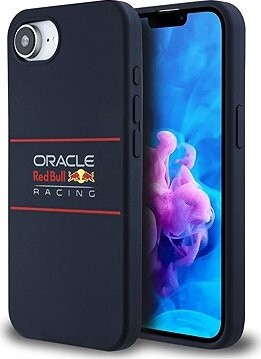 Red Bull Silicone Horizontal Logo MagSafe Zadný Kryt pre iPhone 16e Navy