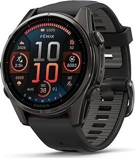 Garmin Fenix 8 43 mm AMOLED Sapphire Titanium Black/Pebble Grey Band