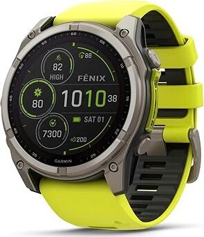 Garmin Fenix 8 51 mm Solar Sapphire Titanium Amp Yellow/Graphite