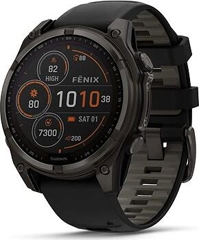 Garmin Fenix 8 47 mm Sapphire Solar Titanium Black/Pebble Grey Band