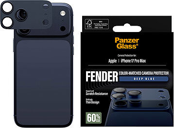 PanzerGlass FENDER Apple iPhone 17 Pro Max modrý ochranný hliníkový prvok fotoaparátu