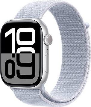 Apple Watch Series 10 46 mm Cellular Silver Aluminium Case with Blue Cloud Šport Loop