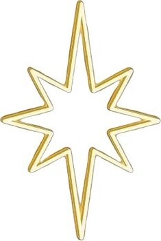 DECOLED LED světelná hvězda, závěsná, 80 x120 cm, teple bílá