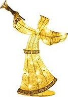 DECOLED Světelný anděl 50 cm, teple bílý