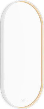 Nimco LED zrkadlo 50 × 100 cm oválne biele – dotykové s nastavením jasu a farby ZPB 32004LVX-05