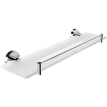 Nimco Polica 50 cm s ohrádkou do kúpeľne a sprchy – Unix chróm