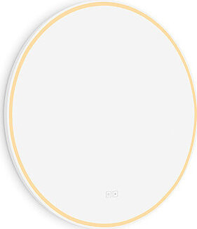 Nimco LED zrkadlo 70 cm okrúhle biele – dotykové s nastavením jasu a farby ZPB 28001RVX-05