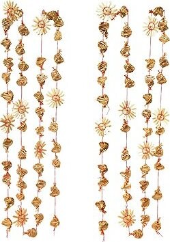 DOMMIO Slamená reťaz vrtuľky 140 cm, súprava 2 ks